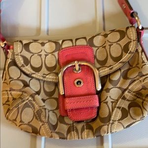 Coach shoulder bag with matching wallet